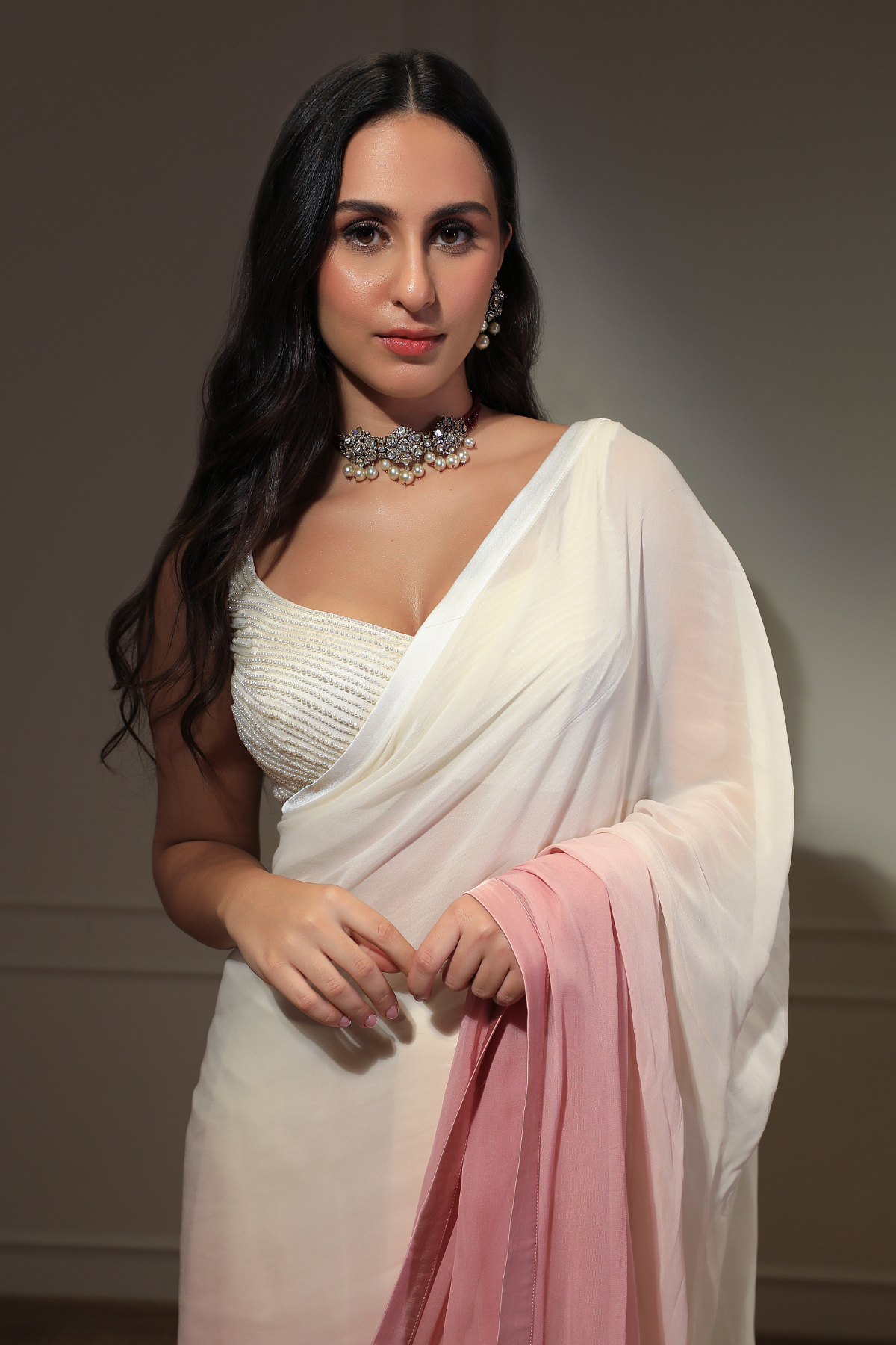 Pink Ombre Saree
