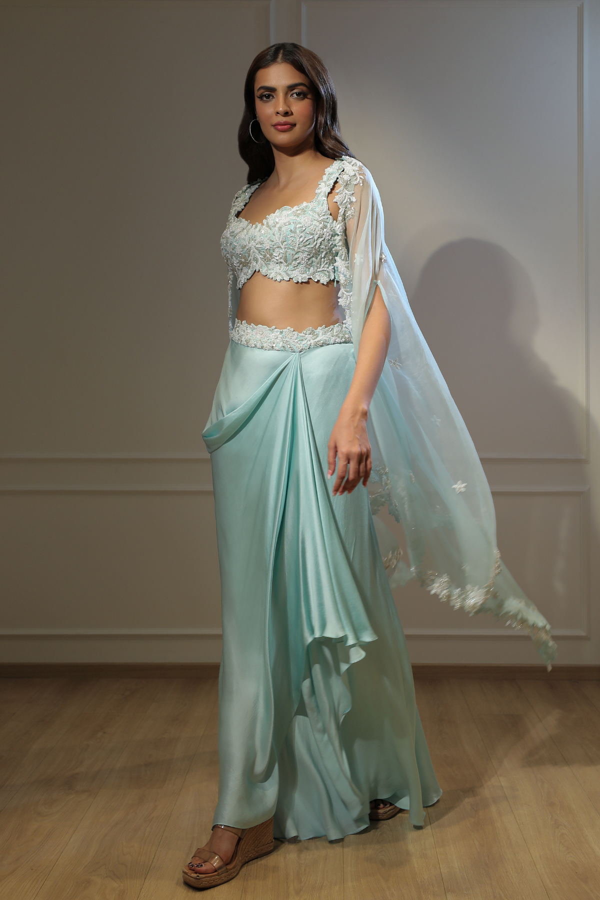 Aqua Draped Set
