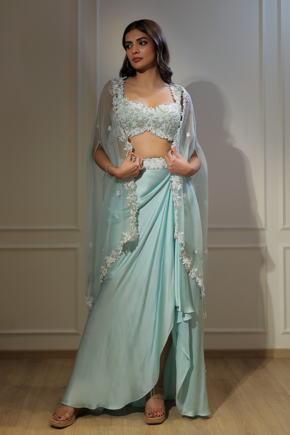 Aqua Draped Set