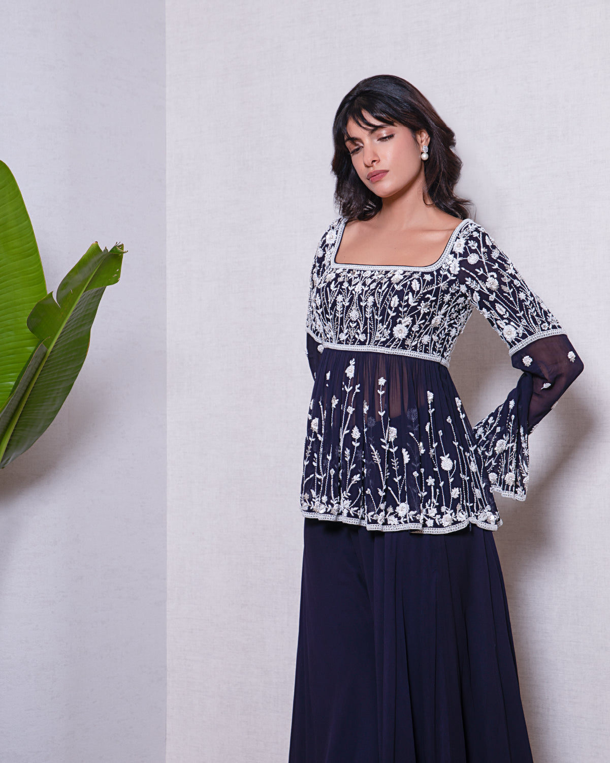 Afterglow Navy Blue Sharara