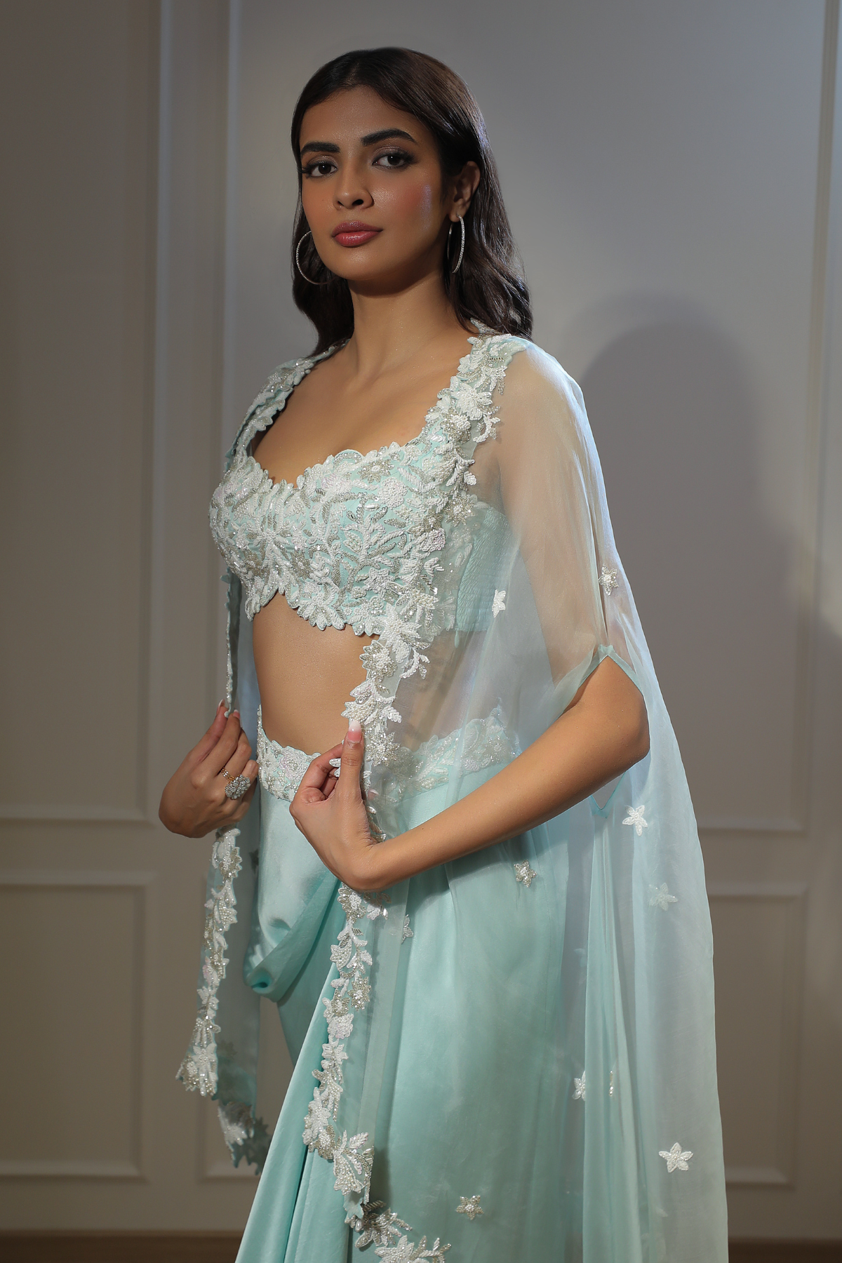 Aqua Draped Set