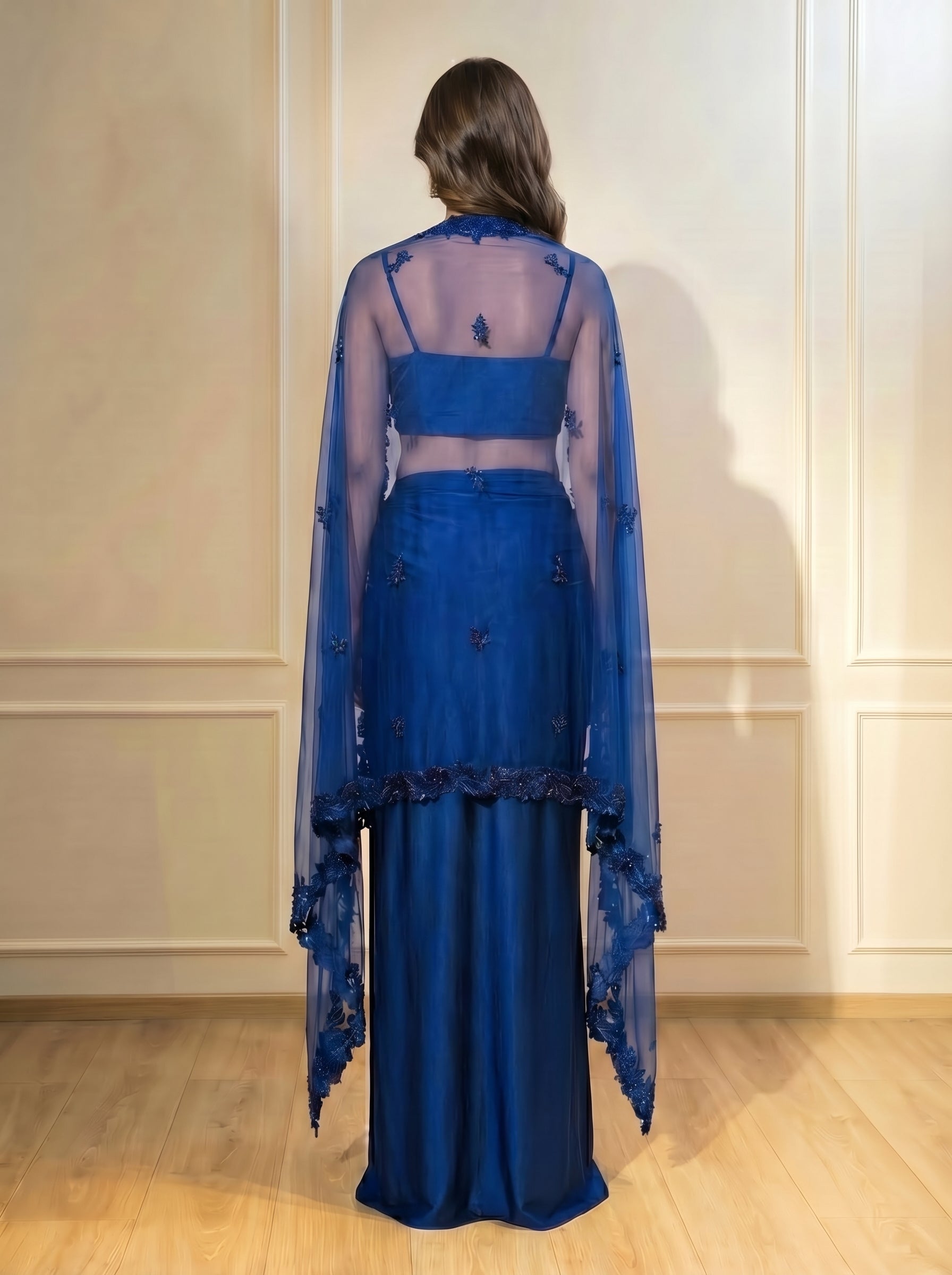 The Aurelia Blu Cape Set