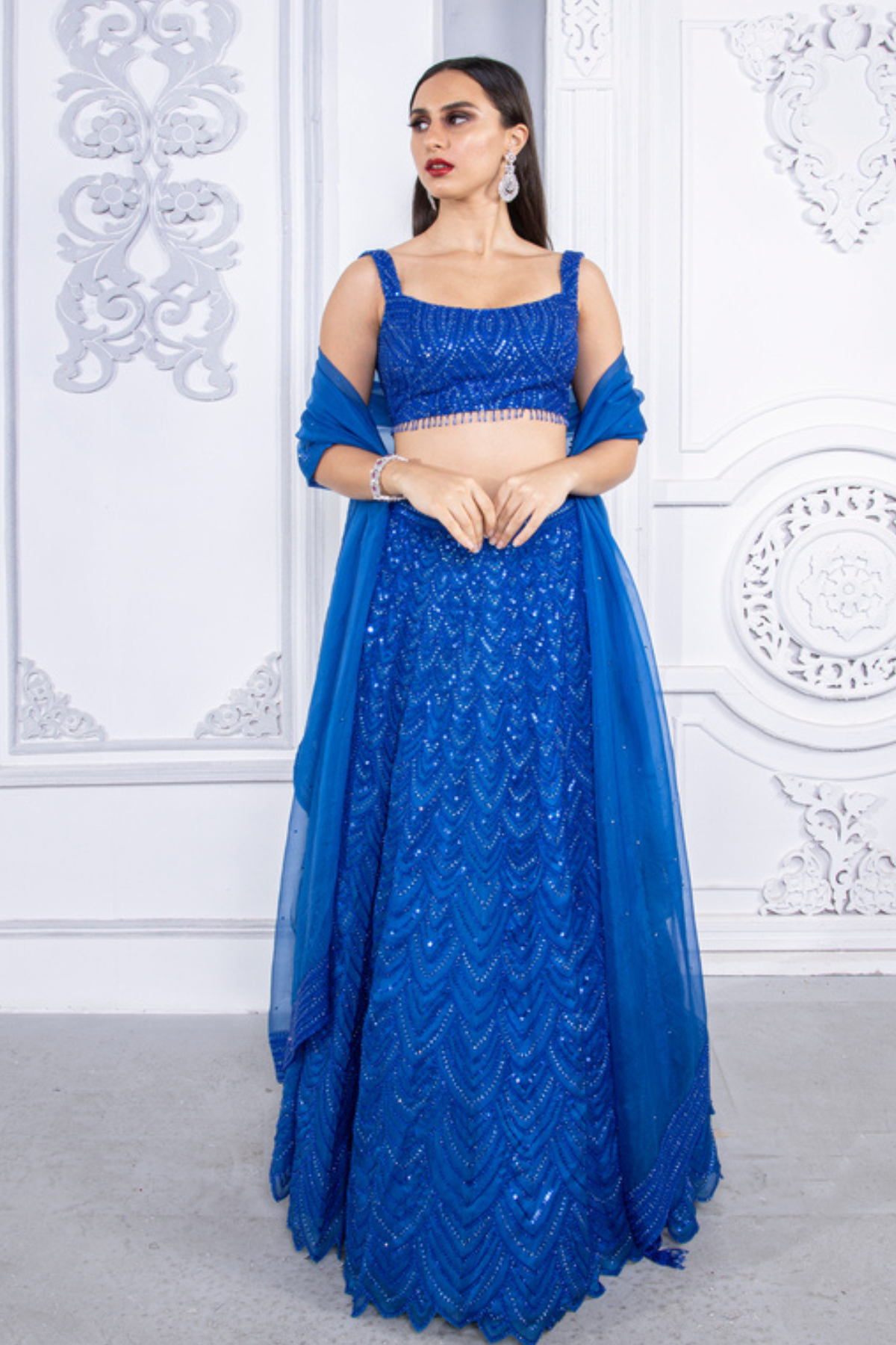Azul Lehenga