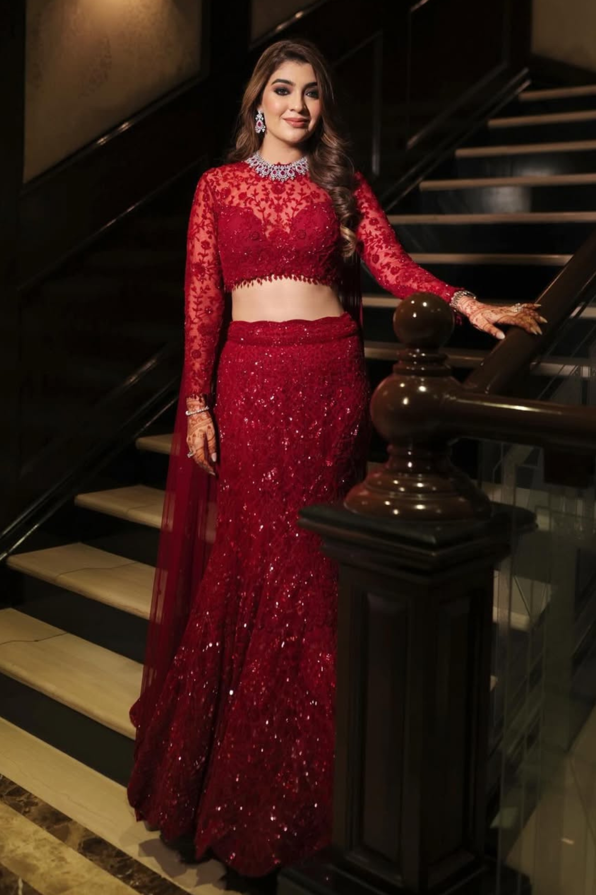 Merlot Mermaid Lehenga
