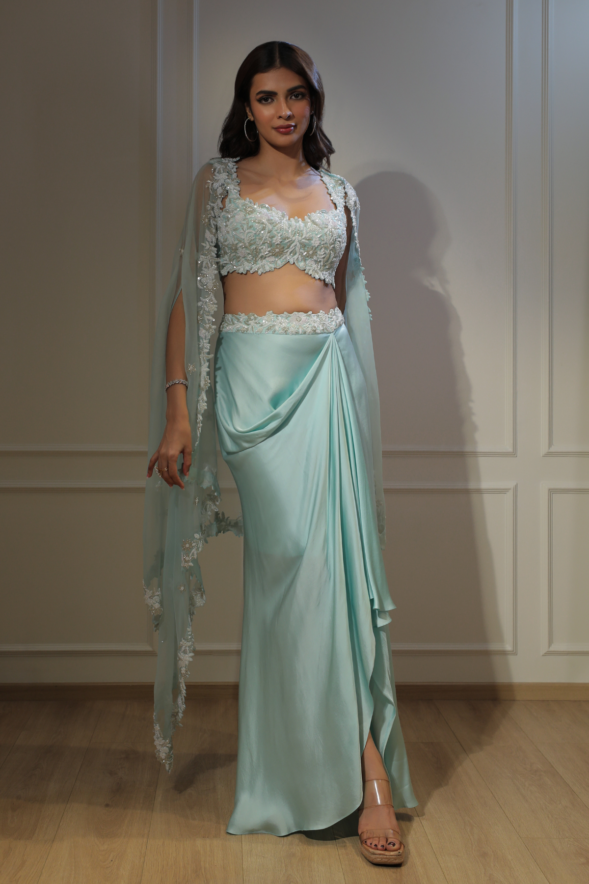 Aqua Draped Set