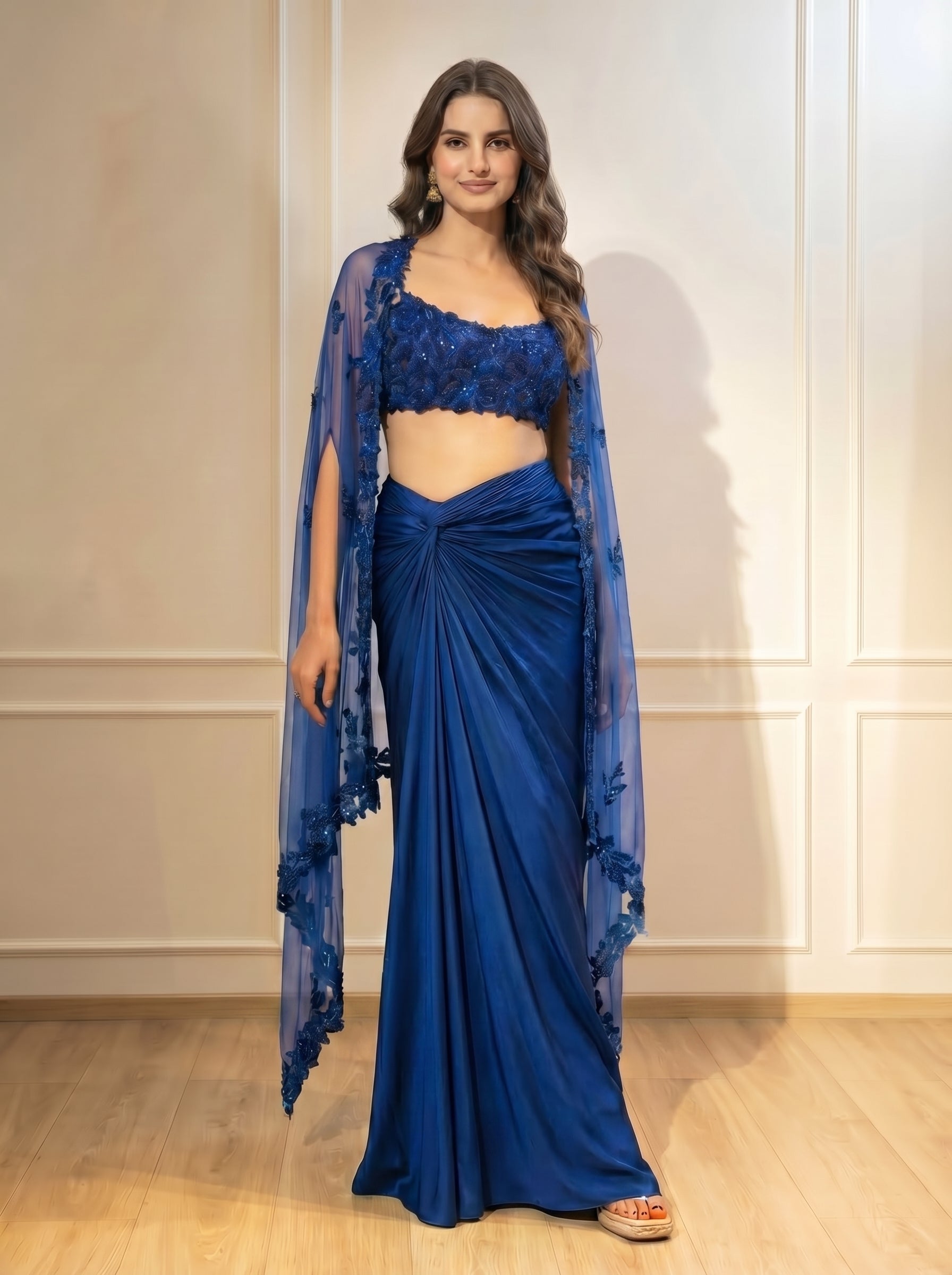 The Aurelia Blu Cape Set