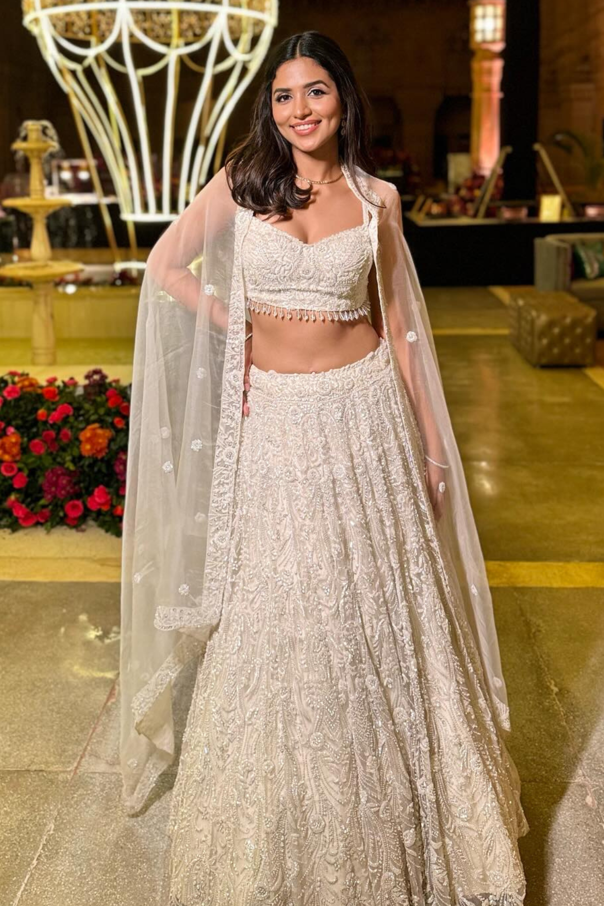 White Crystal Lehenga