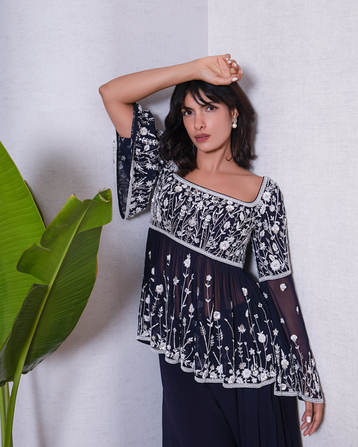 Afterglow Navy Blue Sharara