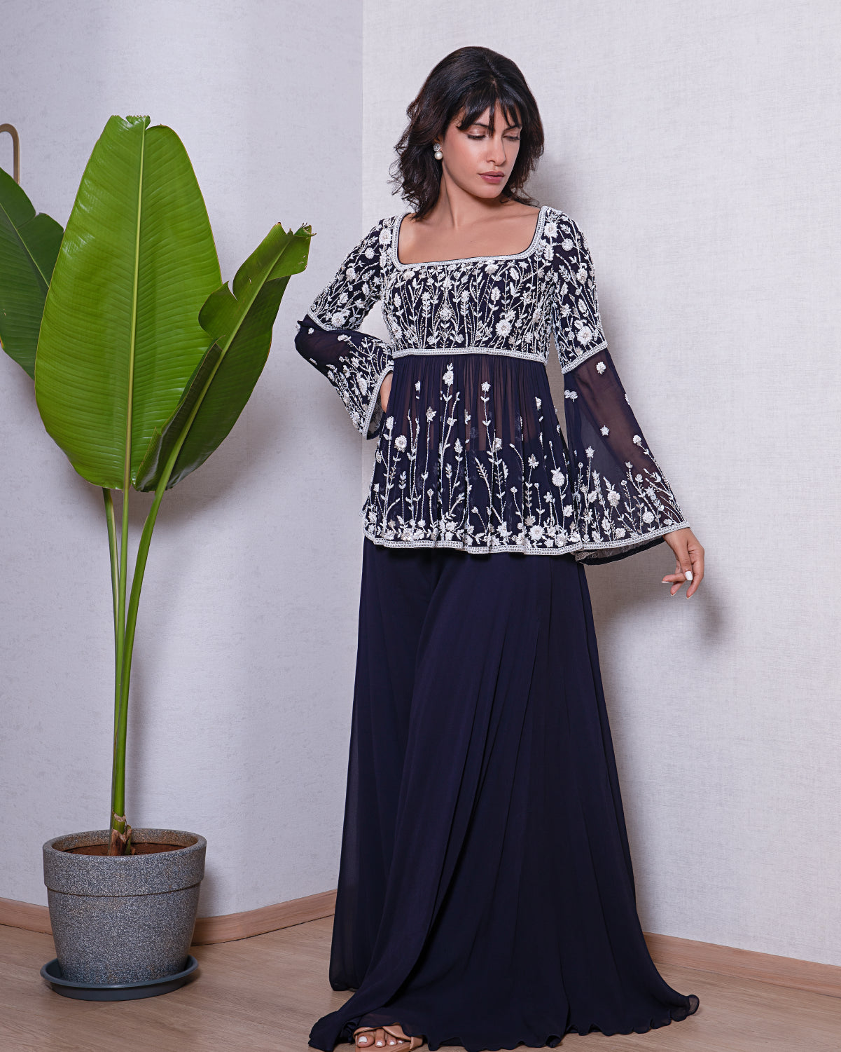 Afterglow Navy Blue Sharara