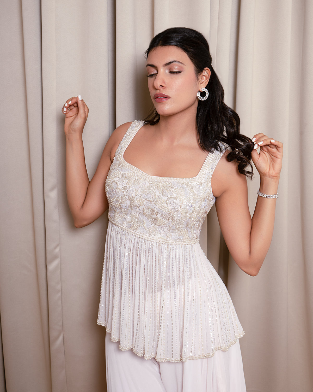 Frosty Pink Sharara set
